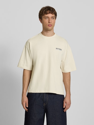 REVIEW T-Shirt mit Label-Detail Ecru 4