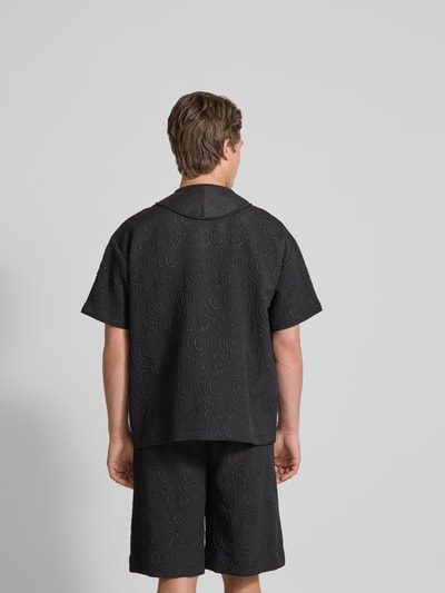 ISNURH Freizeithemd mit V-Ausschnitt Black 5