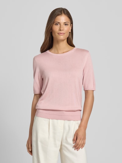 BOSS Orange Relaxed Fit Strickshirt aus Viskose-Mix mit Kaschmir Rosa 4