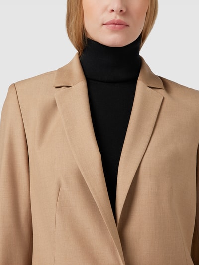 comma Blazer met gestileerde strookzakken Camel - 3