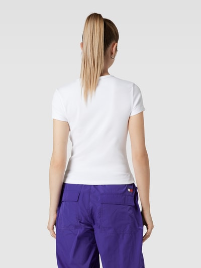Tommy Jeans T-Shirt mit Label-Patch Weiss 5