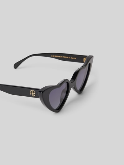 Anine Bing Sonnenbrille in Herz-Form Black 3