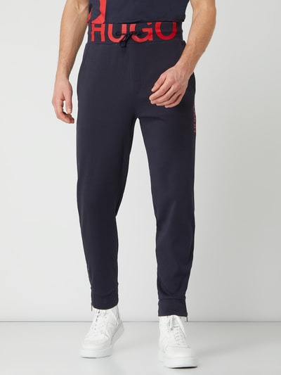 HUGO Sweatbroek met logo, model 'Duros' Blauw - 4