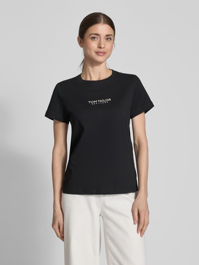 Tom Tailor Regular Fit T-Shirt aus reiner Baumwolle Black 4