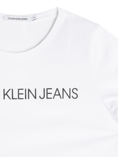 CK Jeans Plus PLUS SIZE T-Shirt aus Baumwolle  Weiss 2