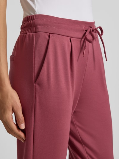 ICHI Joggingbroek met verkorte pasvorm en elastische band Mauve - 3