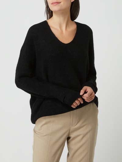 MOS MOSH Pullover mit Woll-Anteil Modell 'Thora' Black 4