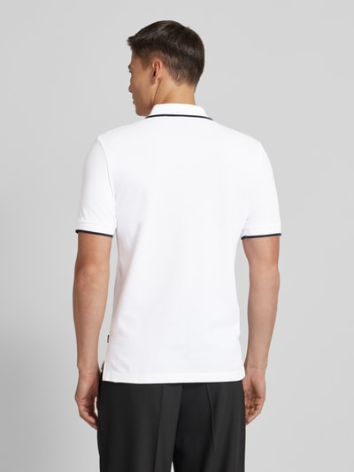 BOSS Poloshirt mit Label-Print Modell 'Parlay' Weiss 5