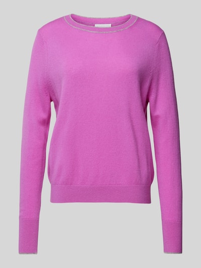 Jake*s Collection Gebreide pullover met ronde hals Fuchsia - 2