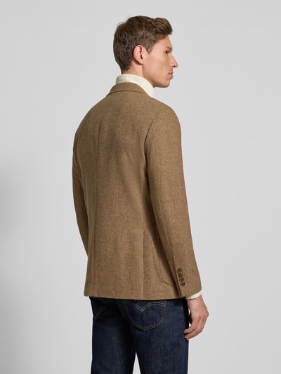 Polo Ralph Lauren Wollen colbert met klepzakken, model 'HERRINGBONE' Lichtbruin - 5