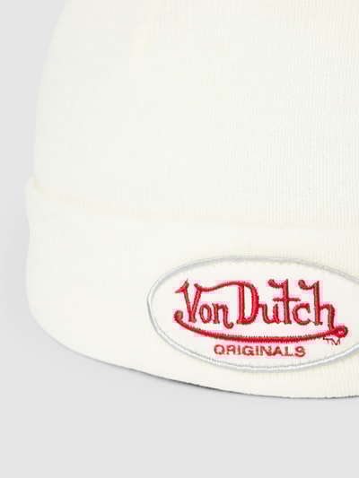 Von Dutch Beanie met labelpatch, model 'CONNY' Ecru - 2