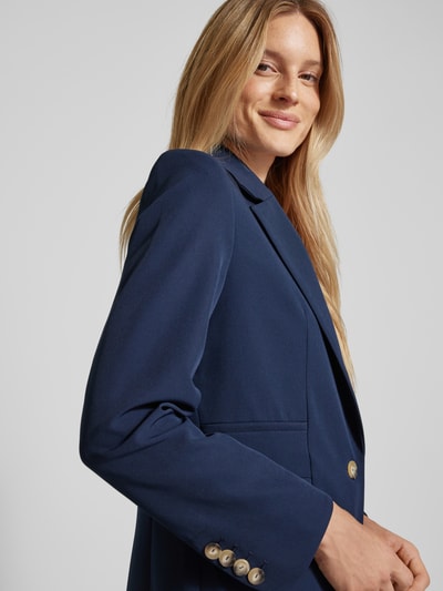 Be Pure Dutch Blazer met paspelzak op de borst Marineblauw - 3