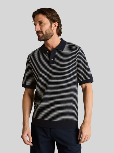Tom Tailor Regular Fit Poloshirt aus einer Baumwolle in Strickoptik Marine 4