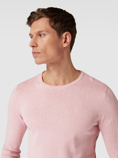 Tom Tailor Gebreide pullover met ribboorden Rosé gemêleerd - 3