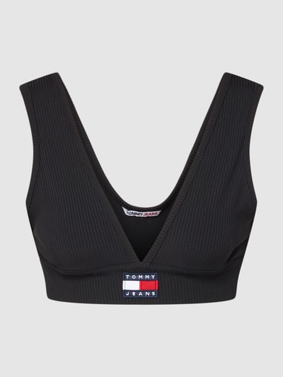 Tommy Jeans Bustier in Ripp-Optik Black 2