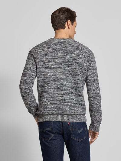 Tom Tailor Denim Regular Fit Strickpullover aus reiner Baumwolle Dunkelblau 5