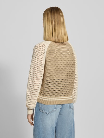 Drykorn Strickjacke mit Stehkragen Modell 'NALFY' Offwhite 5