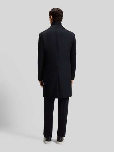 BOSS Regular Fit Mantel aus Woll-Mix Marine 5