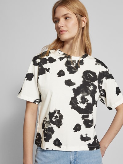 JAKE*S STUDIO WOMAN T-shirt met all-over motief Offwhite - 3