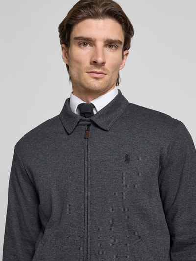 Polo Ralph Lauren Sweatjacke mit Reißverschluss Modell 'BAYPORT' Dunkelgrau 3