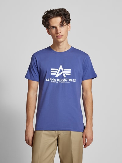 Alpha Industries T-Shirt mit Label-Print Lila 4