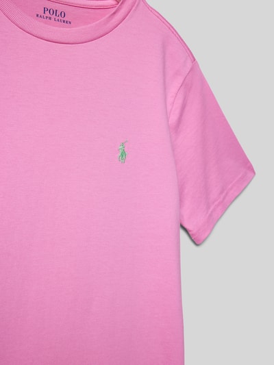 Polo Ralph Lauren Teens T-shirt z czystej bawełny Mocnoróżowy 2