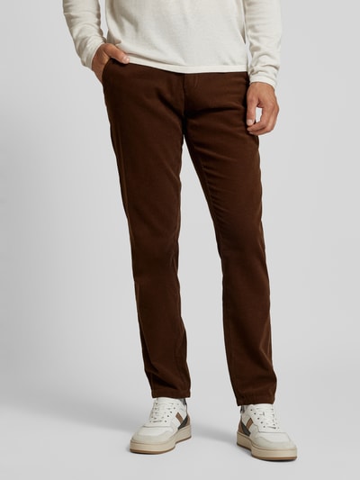 Lindbergh Regular Fit Cordhose mit Gürtelschlaufen Mittelbraun 4