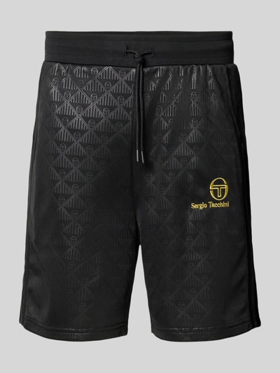 SERGIO TACCHINI Korte broek met labelstitching, model 'NERO' Zwart - 2