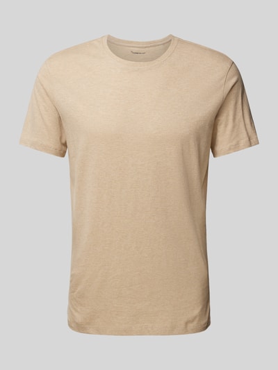 Knowledge Cotton Apparel T-Shirt mit Label-Detail Sand Melange 2