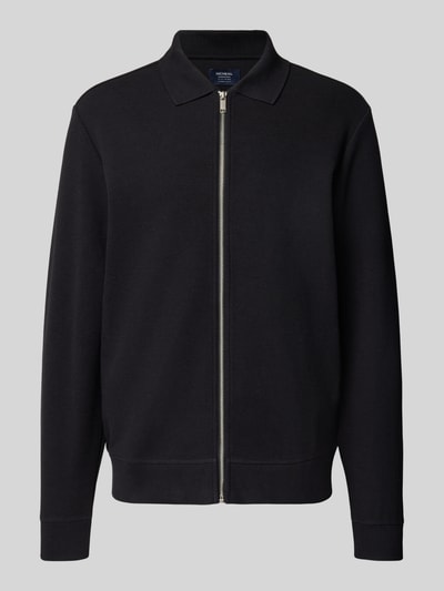 MCNEAL Kardigan z kołnierzykiem polo i zamkiem błyskawicznym Czarny 2