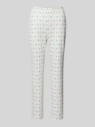 Marc Cain Slim Fit Stoffhose mit Allover-Logo-Print Offwhite 2