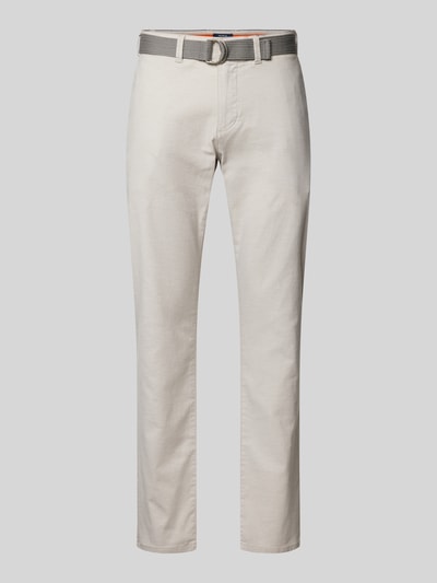 MCNEAL Slim fit broek met riem Ecru - 2