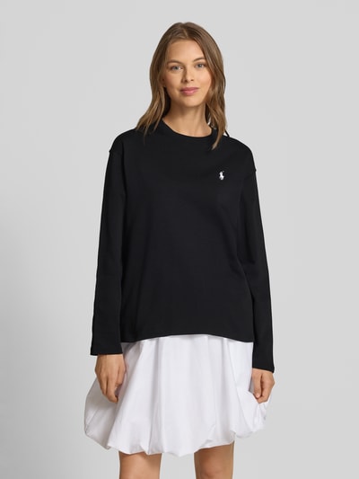Polo Ralph Lauren Shirt met lange mouwen en labelstitching Zwart - 4
