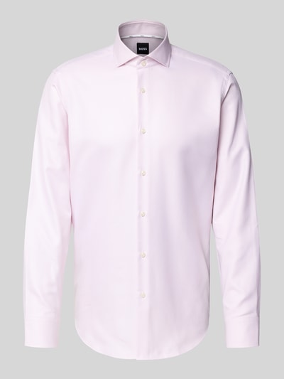 BOSS Koszula biznesowa o kroju regular fit z czystej bawełny Różowy 2