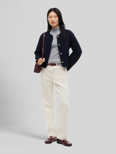 Tommy Hilfiger Slim Fit Langarmshirt mit Mock Neck Mittelgrau 1