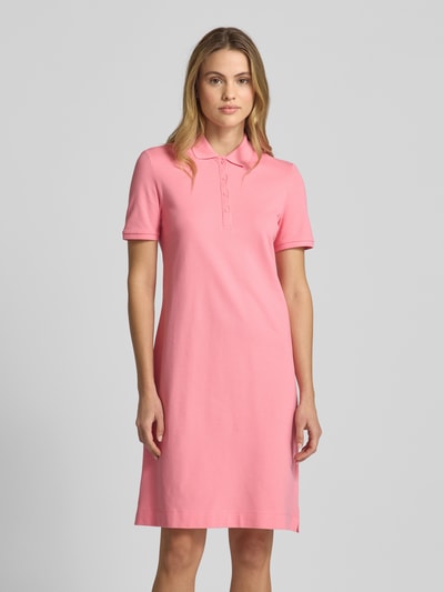 Christian Berg Woman Knielanges Polokleid mit Strukturmuster Pink 4