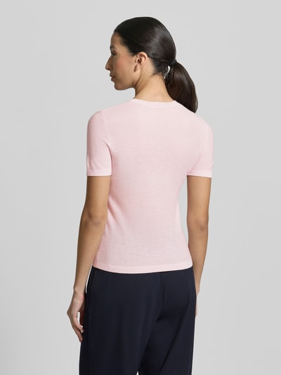 Max Mara Studio Regular Fit Strick-Shirt aus Seiden-Woll-Mix Modell 'MSTLEPRE' Hellrosa 5