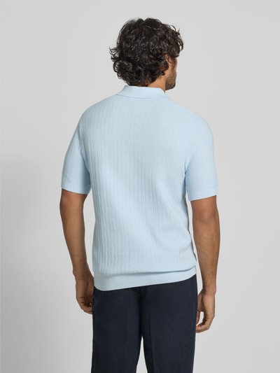 Selected Homme Koszulka polo o kroju regular fit z czystej bawełny ekologicznej model 'CRAN' Błękitno-niebieski 5