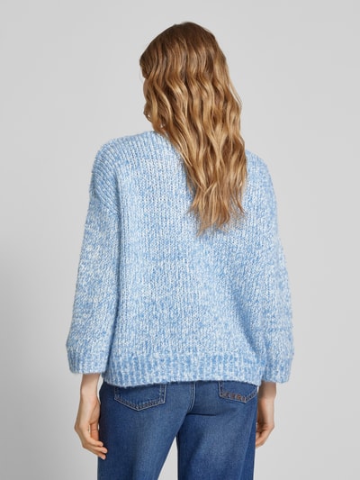 OPUS Strickpullover mit gerippten Abschlüssen Modell 'Polika' Bleu 5