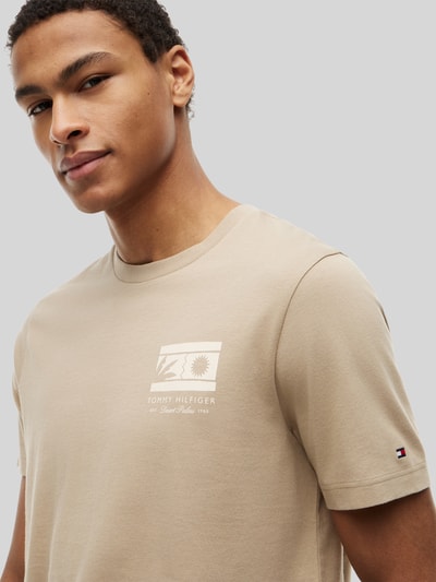 Tommy Hilfiger Regular Fit T-Shirt aus reiner Baumwolle Beige 3