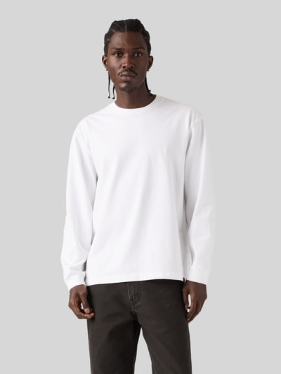 Levi's® Bluzka z długim rękawem o kroju relaxed fit z czystej bawełny Biały 4