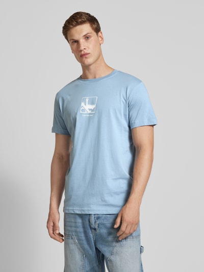 Calvin Klein Jeans T-Shirt mit Label-Print Modell 'GRID BOX' Hellblau 4