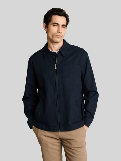 Tom Tailor Regular Fit Blouson aus Leinen-Baumwolle-Mix Marine 4