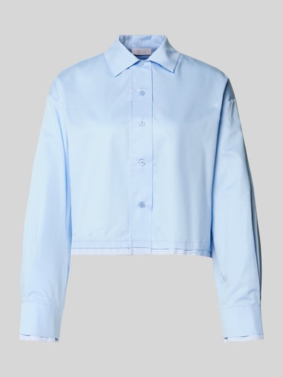 Rich & Royal Cropped Hemdbluse in Layering-Optik Hellblau 2