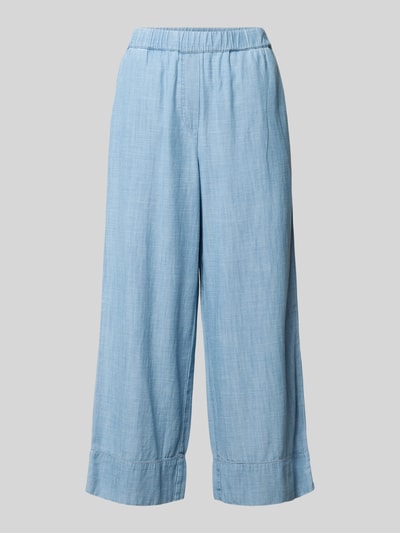 Produktfoto, Hose aus Lyocell-Baumwoll-Mix mit elastischem Bund von JAKE*S STUDIO WOMAN, relaxed Fit, Denim-Optik, hellblau, strukturierte Oberfläche