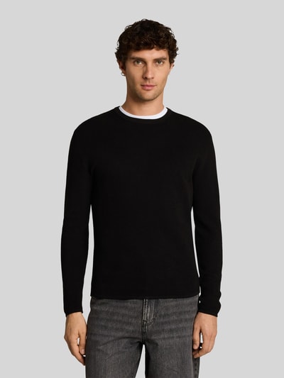 Tom Tailor Denim Regular fit pullover van puur katoen Zwart - 4
