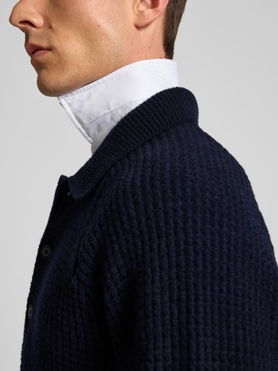 Closed Pullover in Strick-Optik mit Polokragen Dunkelblau 3