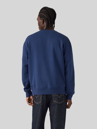 Levi's® Relaxed Fit Sweatshirt aus Baumwoll-Mix Modell 'NAVAL' Marine 5