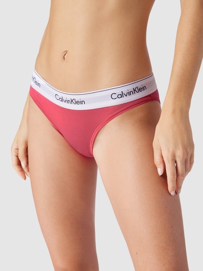 Calvin Klein Underwear Figi z elastycznym pasem z logo Mocnoróżowy 3