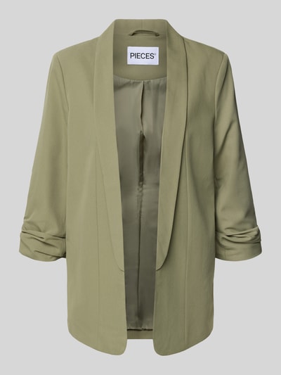 Produktfoto, Blazer mit Schalkragen von PIECES in Unifarbenes-Design mit lockerer Passform und gelegte Falten, glatte Textur